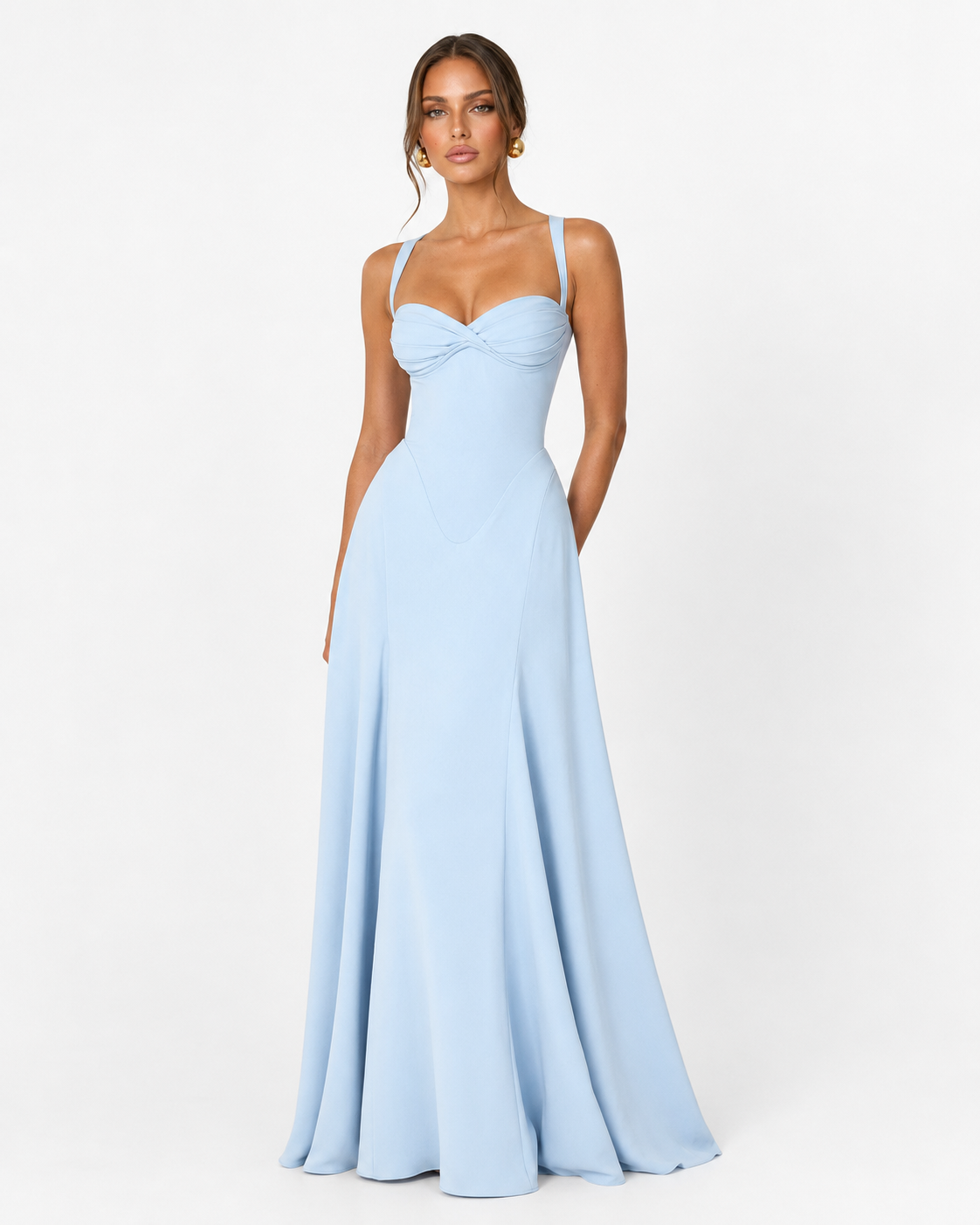 Marta | Vestido Maxi Corsé con Escote Corazón