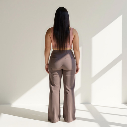 Elena | Pantalón acampanado de cintura alta - Valeria Llorente