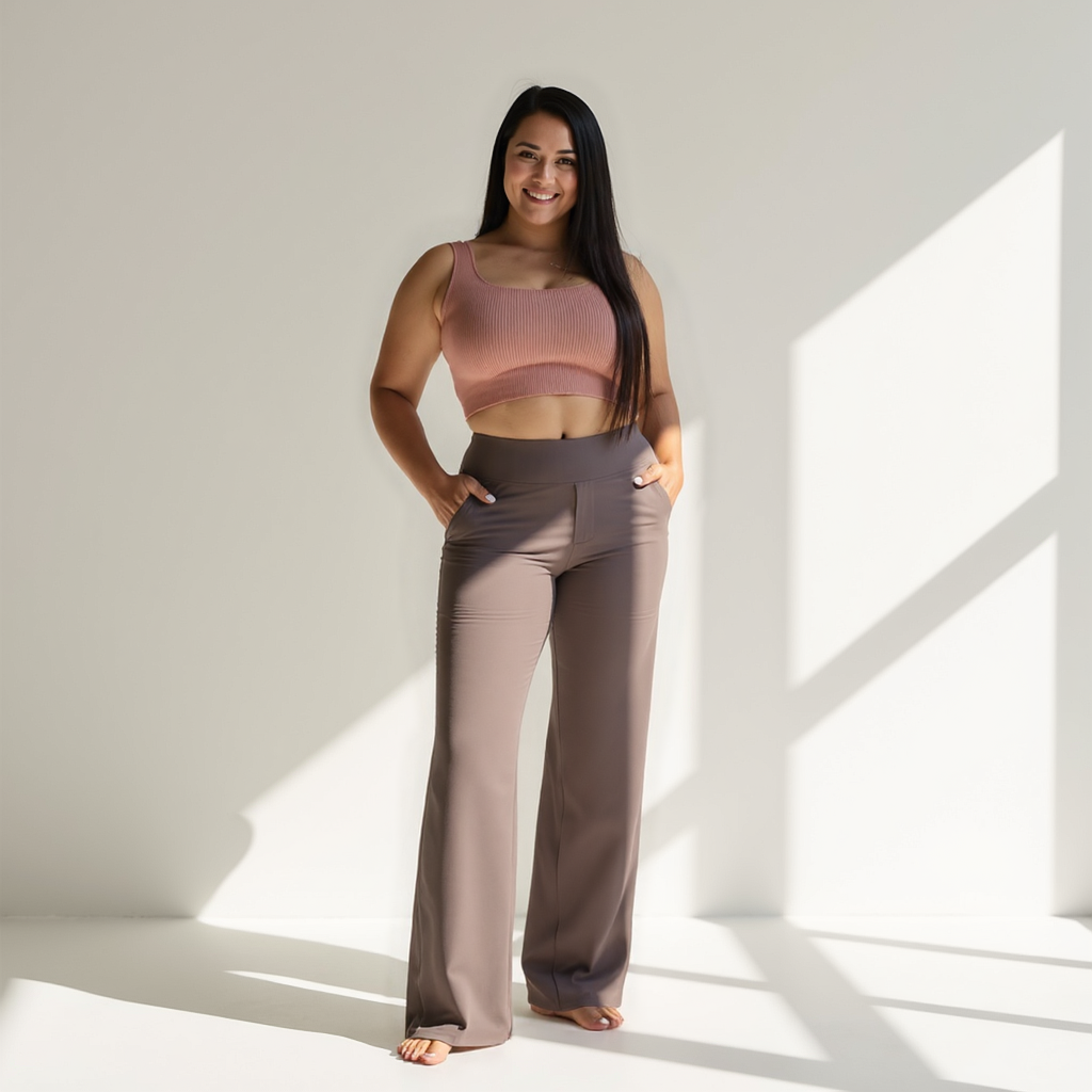 Elena | Pantalón acampanado de cintura alta - Valeria Llorente