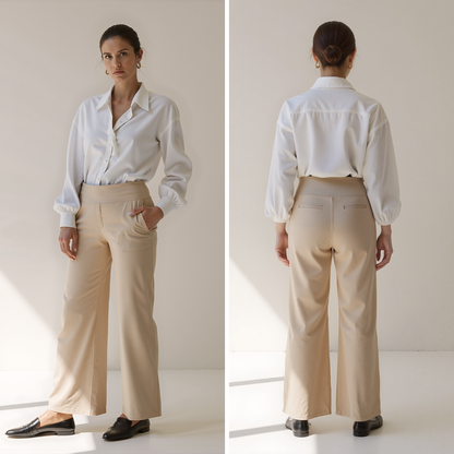 Elena | Pantalón acampanado de cintura alta - Valeria Llorente