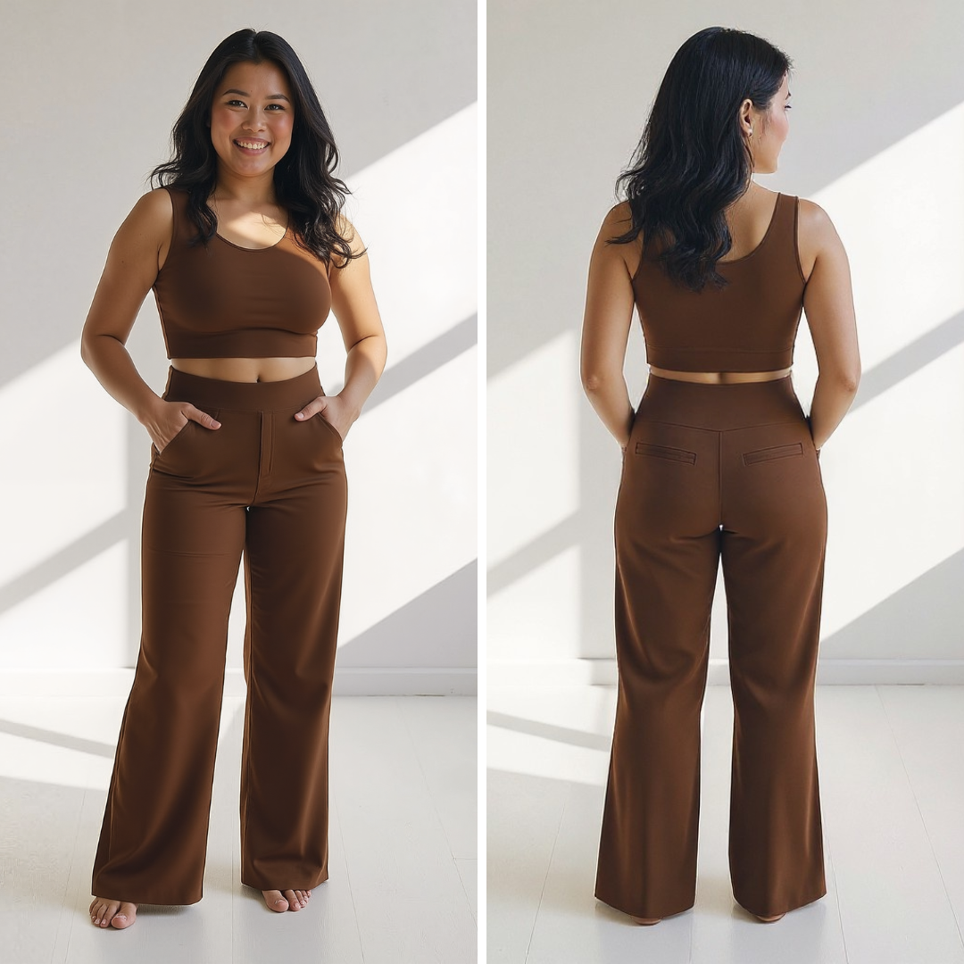 Elena | Pantalón acampanado de cintura alta - Valeria Llorente