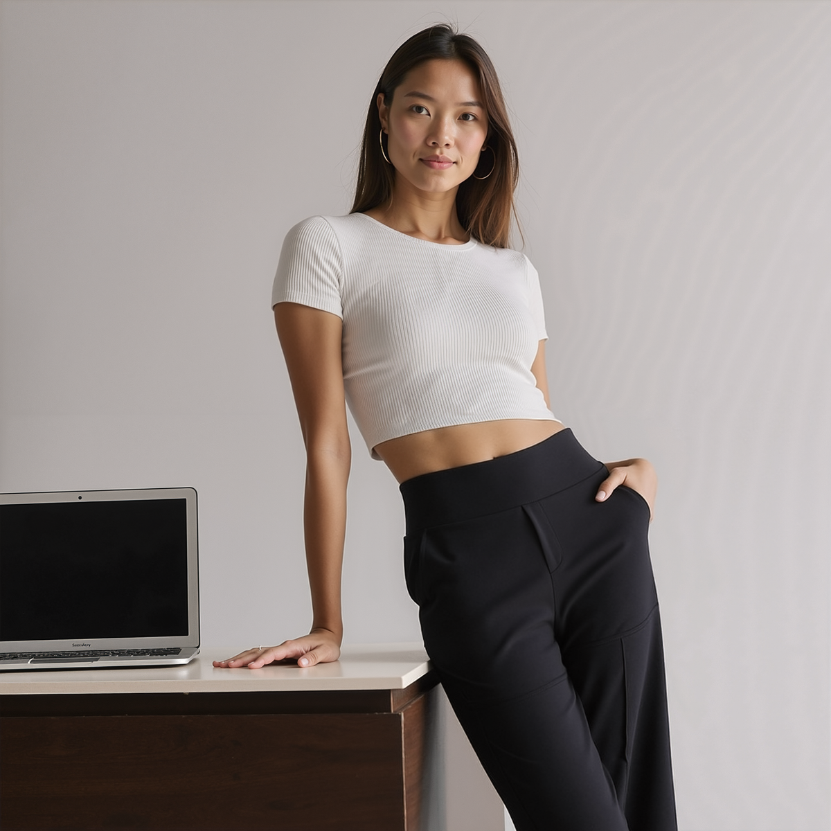 Elena | Pantalón acampanado de cintura alta - Valeria Llorente