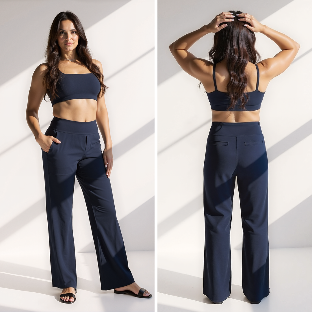 Elena | Pantalón acampanado de cintura alta - Valeria Llorente