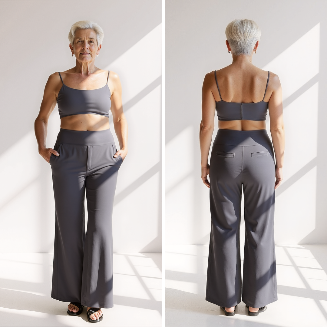 Elena | Pantalón acampanado de cintura alta - Valeria Llorente