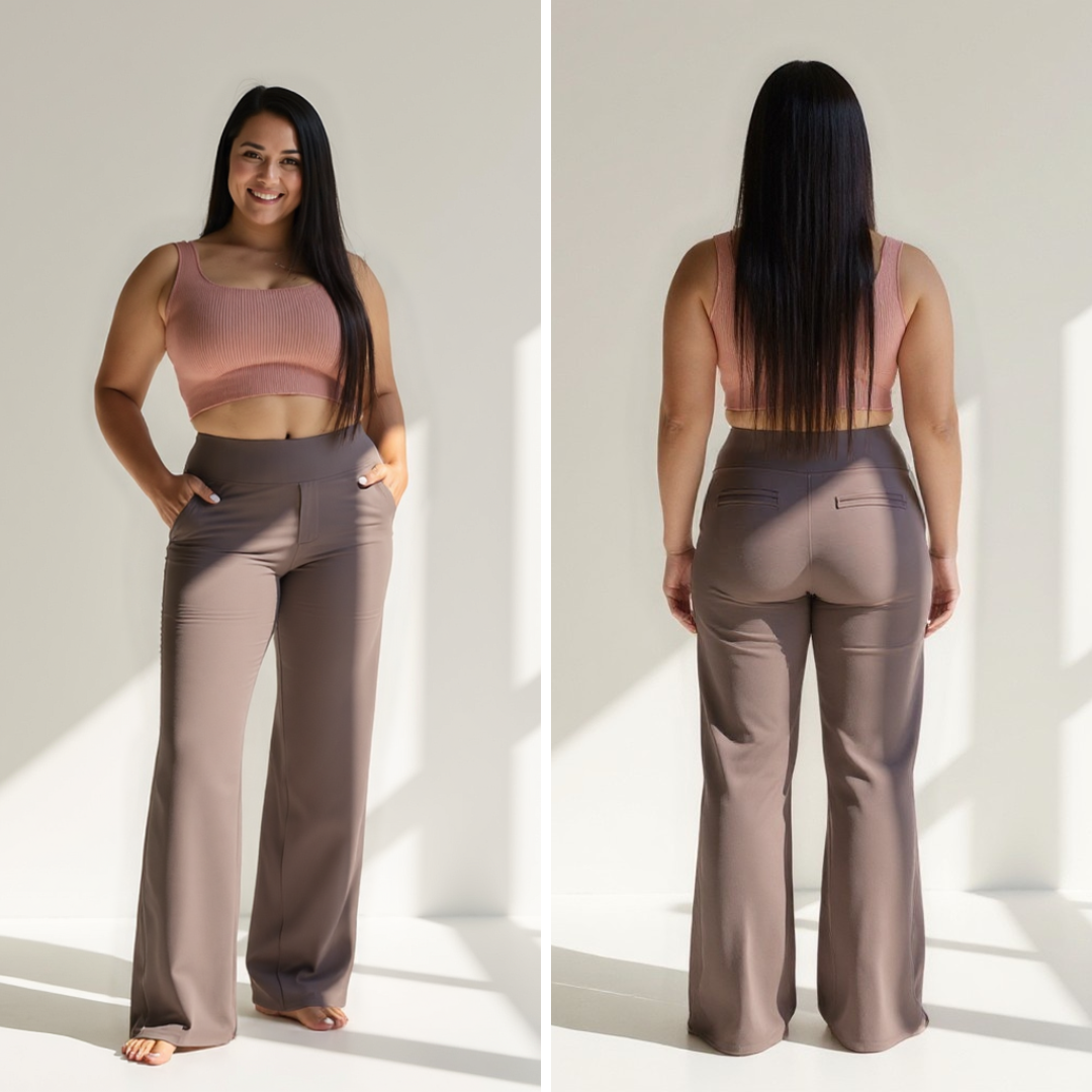 Elena | Pantalón acampanado de cintura alta - Valeria Llorente