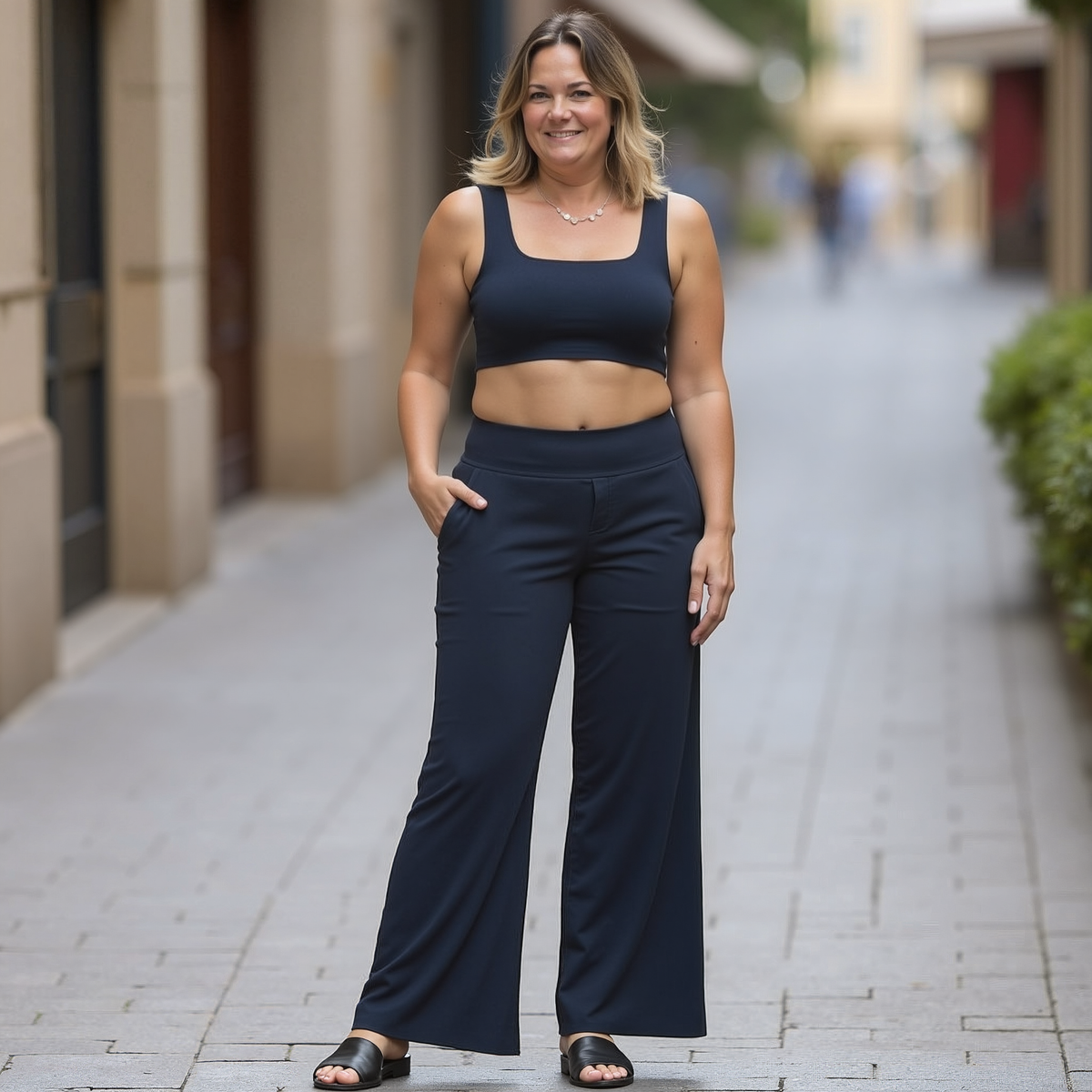 Elena | Pantalón acampanado de cintura alta - Valeria Llorente