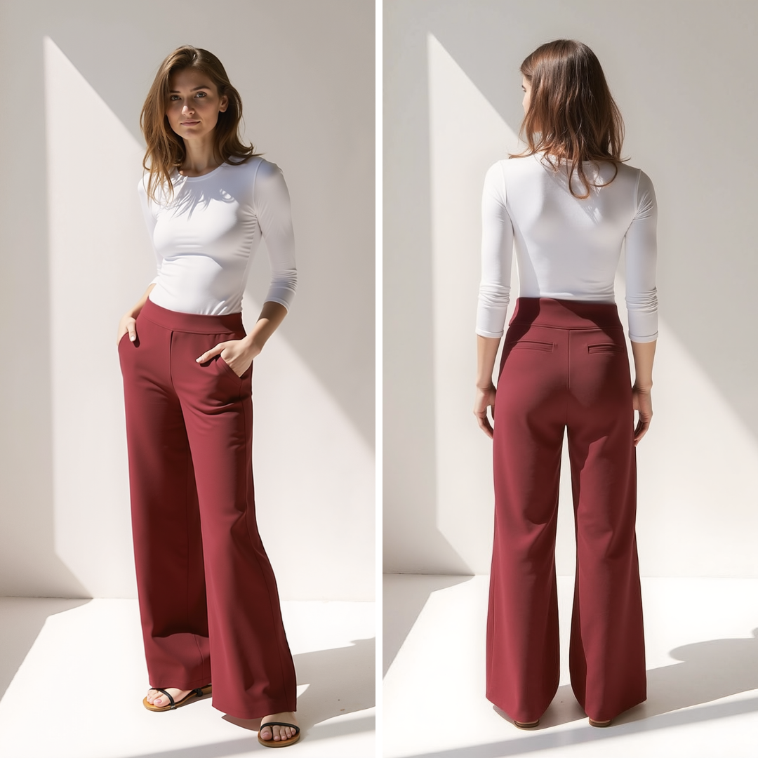 Elena | Pantalón acampanado de cintura alta - Valeria Llorente
