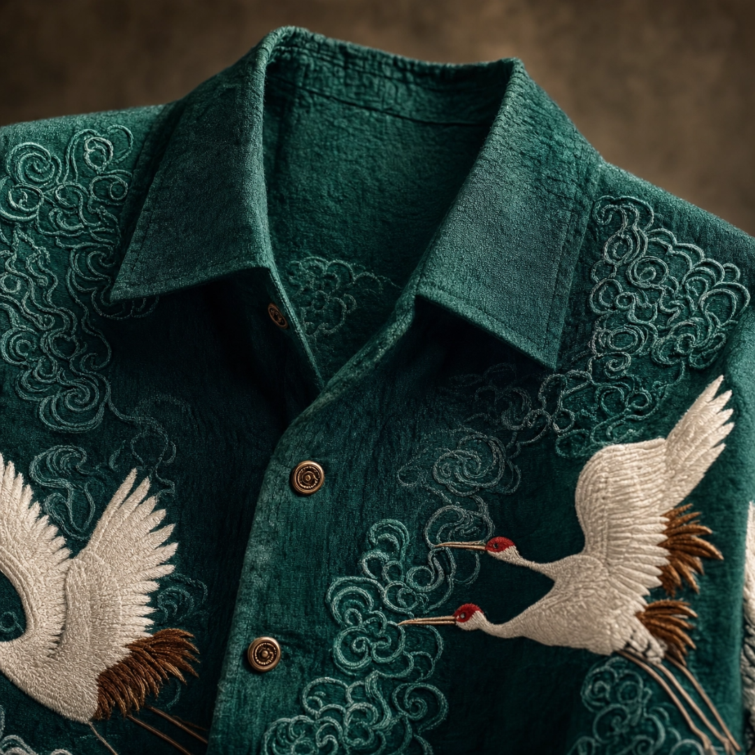 Felipe | Camisa de verano con diseño de grullas