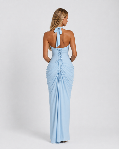 Leonor | Vestido Largo Halter con Abertura