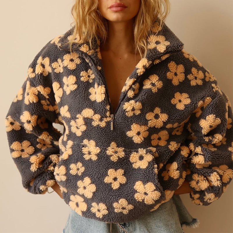 Victoria | Jersey de forro polar floral