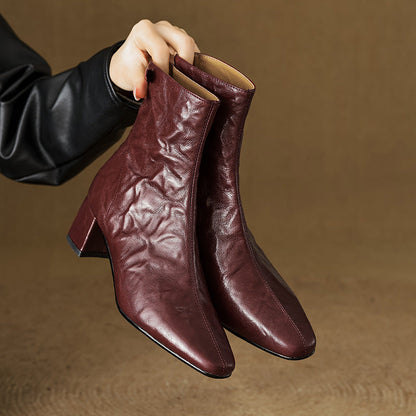 Casilda | Botines de piel auténtica