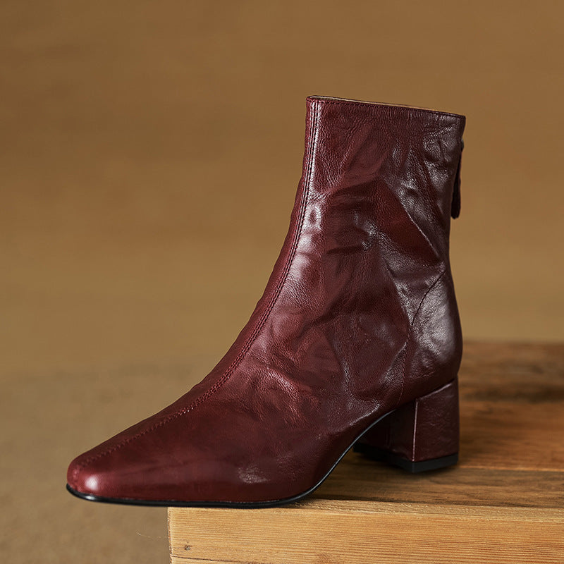 Casilda | Botines de piel auténtica