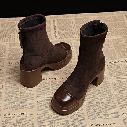 Malena | Botas de ante con tacón