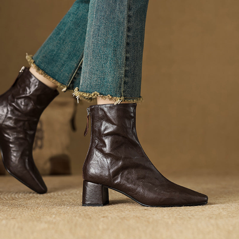 Casilda | Botines de piel auténtica