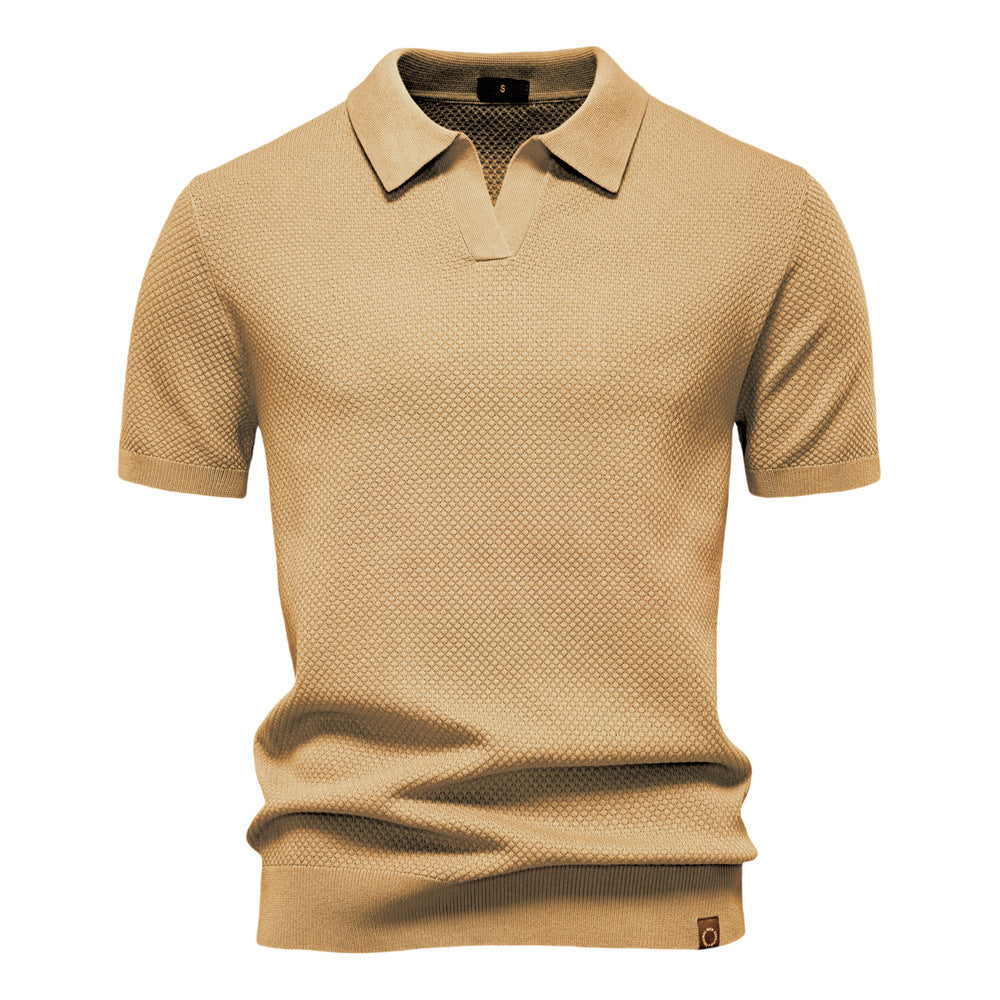 Antonio | Polo texturizado de cuello abierto