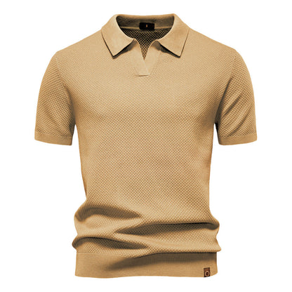 Antonio | Polo texturizado de cuello abierto