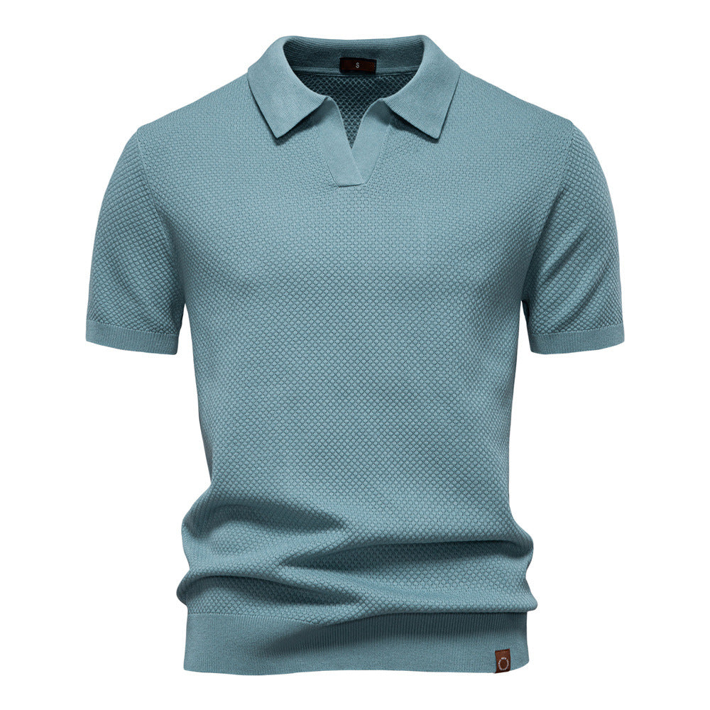Antonio | Polo texturizado de cuello abierto