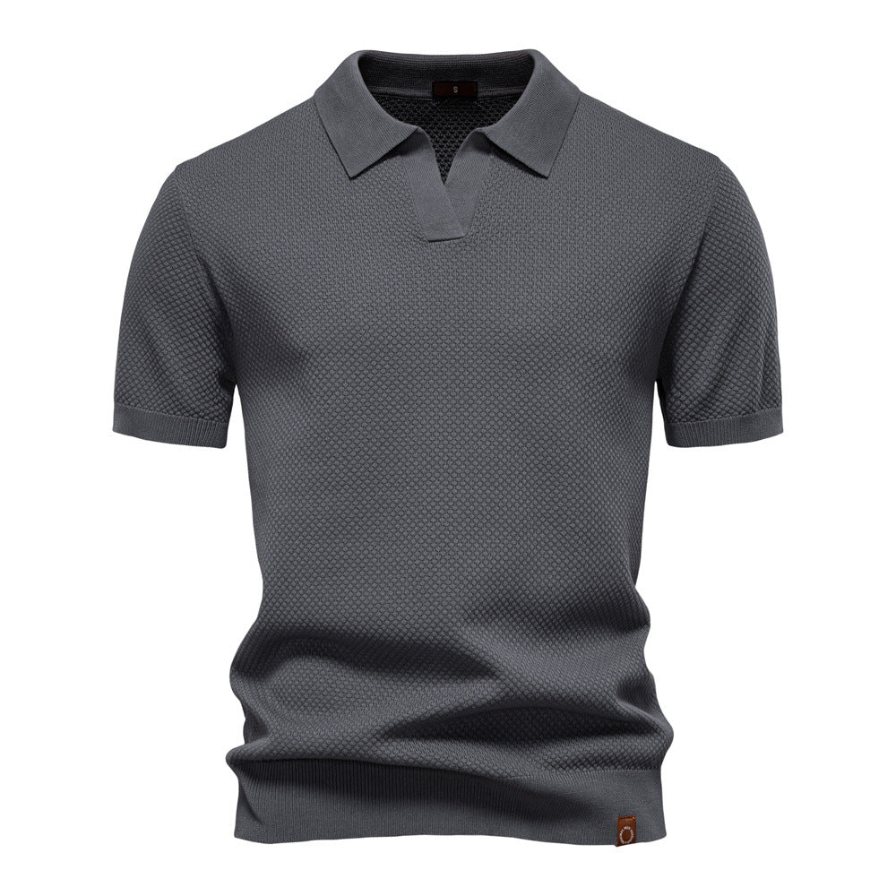 Antonio | Polo texturizado de cuello abierto