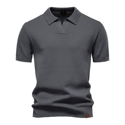 Antonio | Polo texturizado de cuello abierto