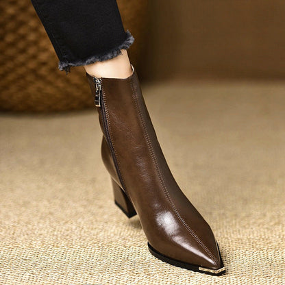 Nadia | Botas de piel con tacón