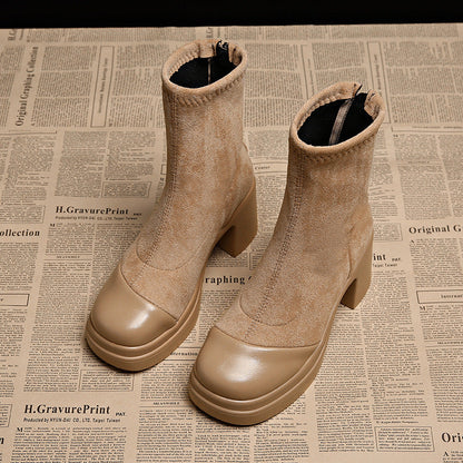 Malena | Botas de ante con tacón