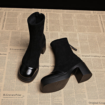 Malena | Botas de ante con tacón