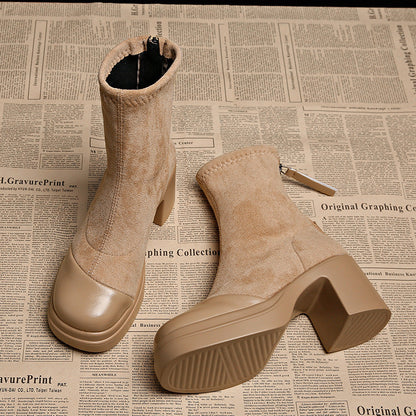 Malena | Botas de ante con tacón