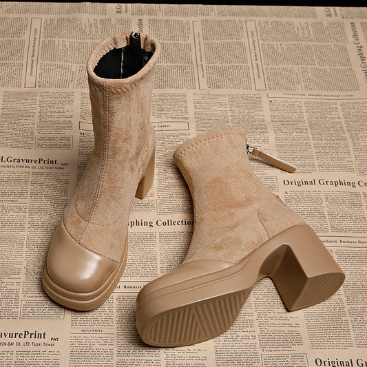 Malena | Botas de ante con tacón