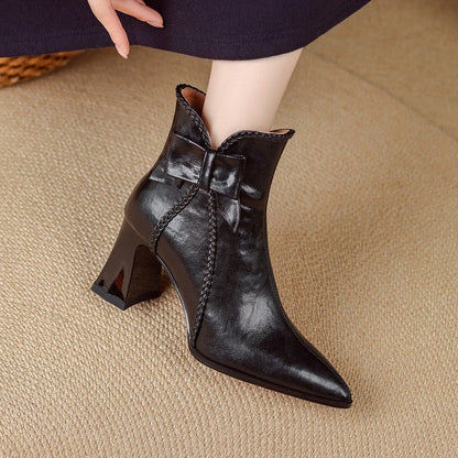 Camino | Botas rectas de piel auténtica