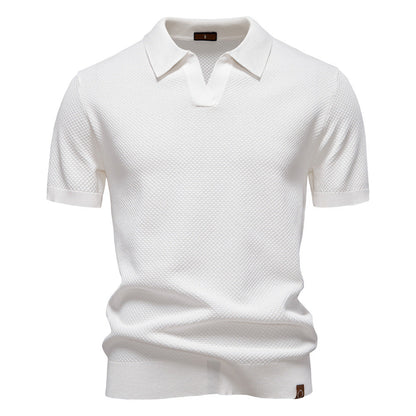 Antonio | Polo texturizado de cuello abierto