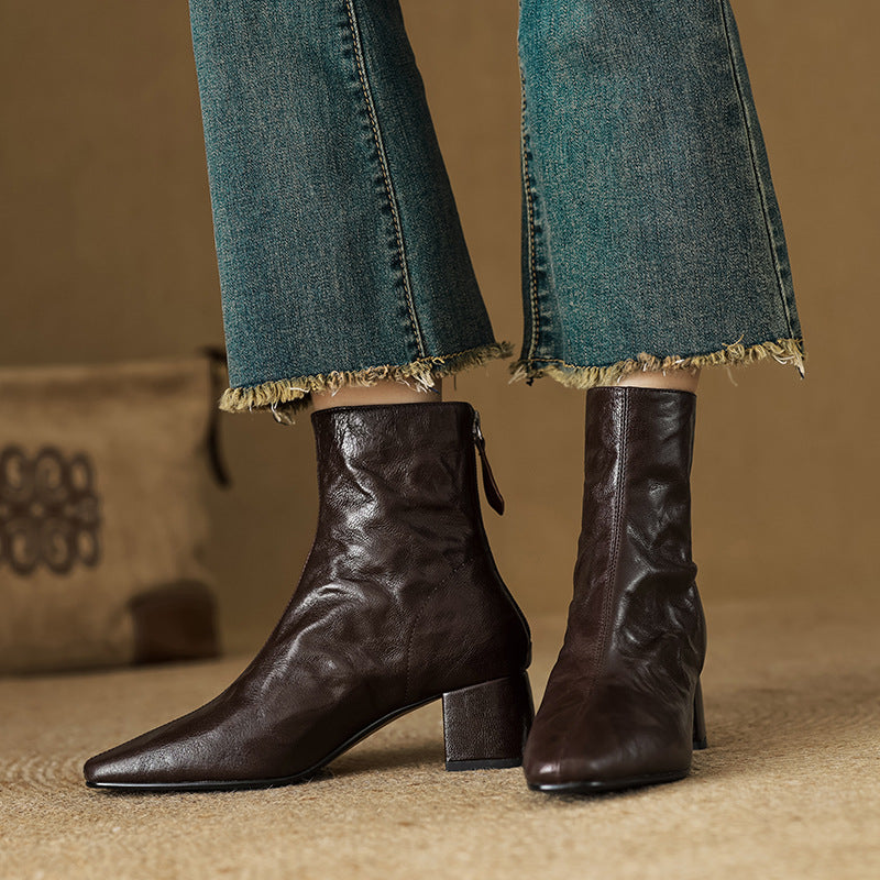 Casilda | Botines de piel auténtica