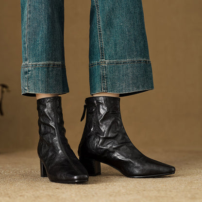 Casilda | Botines de piel auténtica