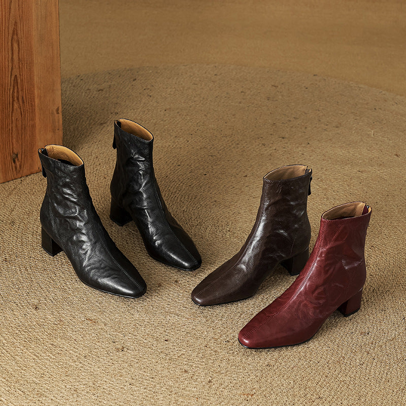 Casilda | Botines de piel auténtica