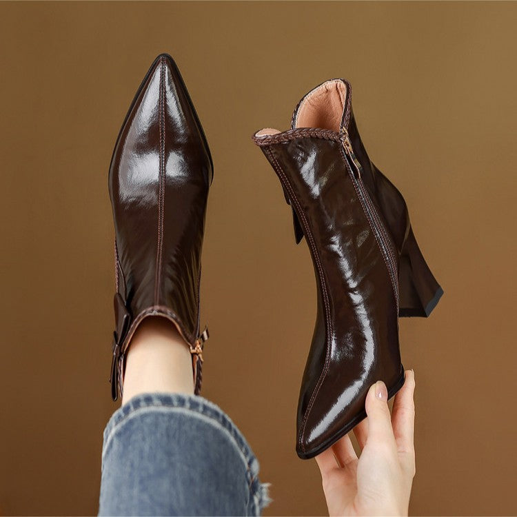 Camino | Botas rectas de piel auténtica