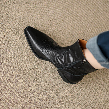 Penélope | Botas de piel auténtica estilo western