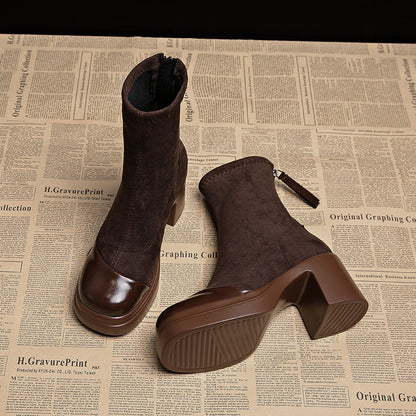 Malena | Botas de ante con tacón