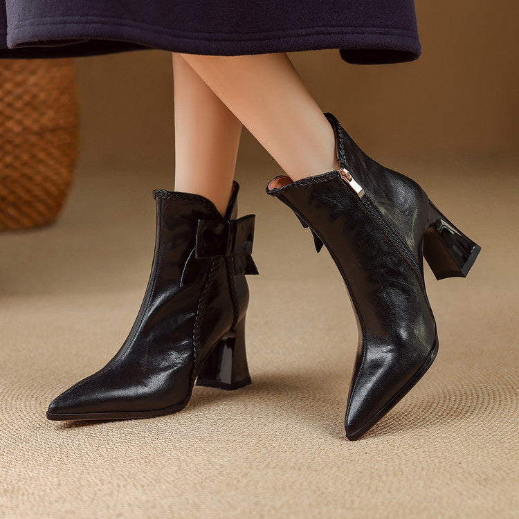 Camino | Botas rectas de piel auténtica