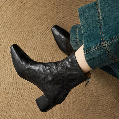 Casilda | Botines de piel auténtica
