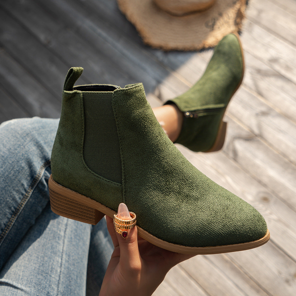 Naiara | Botines de ante vegano