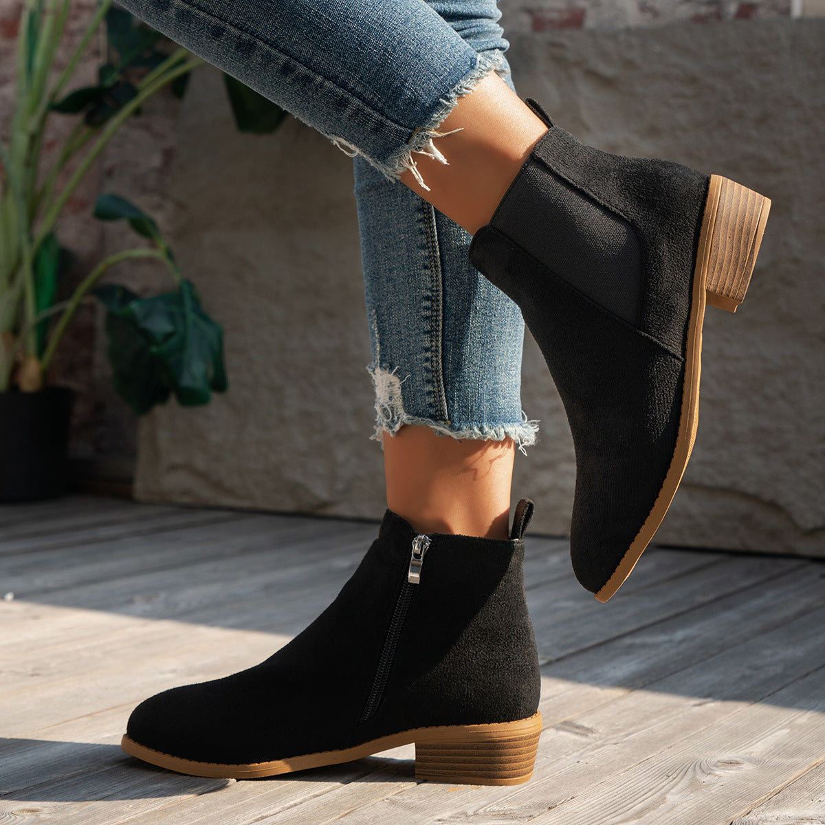 Naiara | Botines de ante vegano