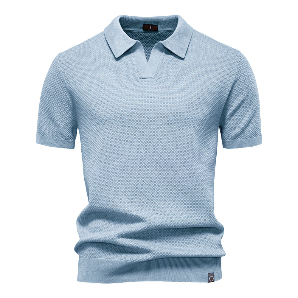 Antonio | Polo texturizado de cuello abierto