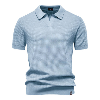 Antonio | Polo texturizado de cuello abierto