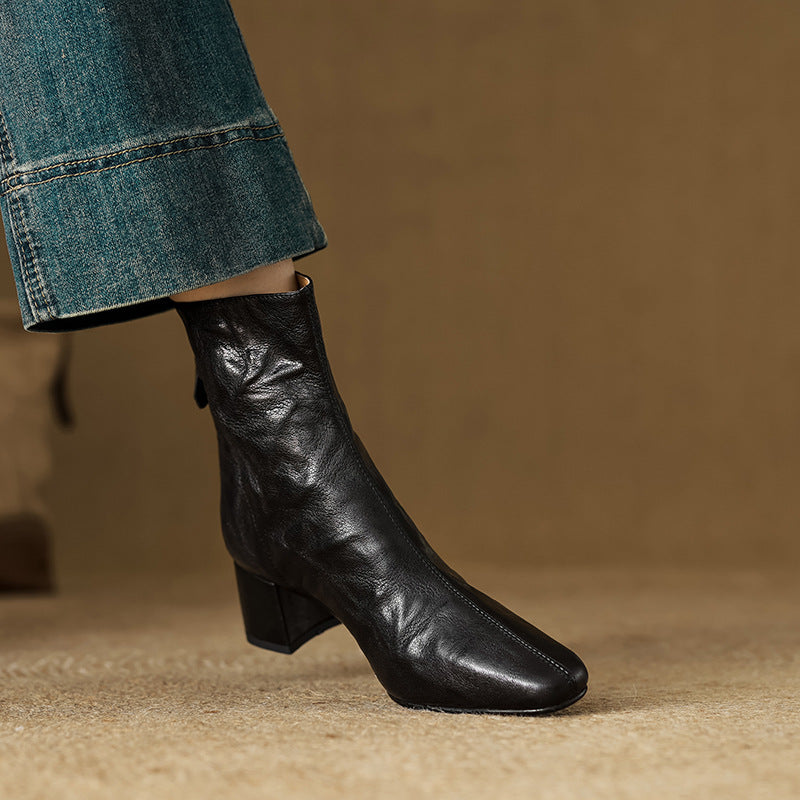 Casilda | Botines de piel auténtica