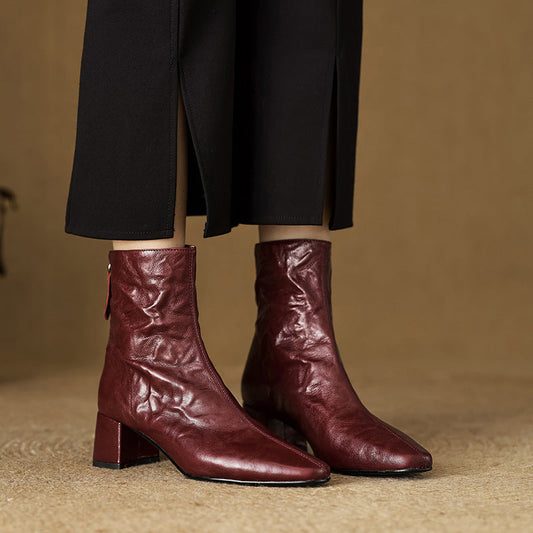 Casilda | Botines de piel auténtica