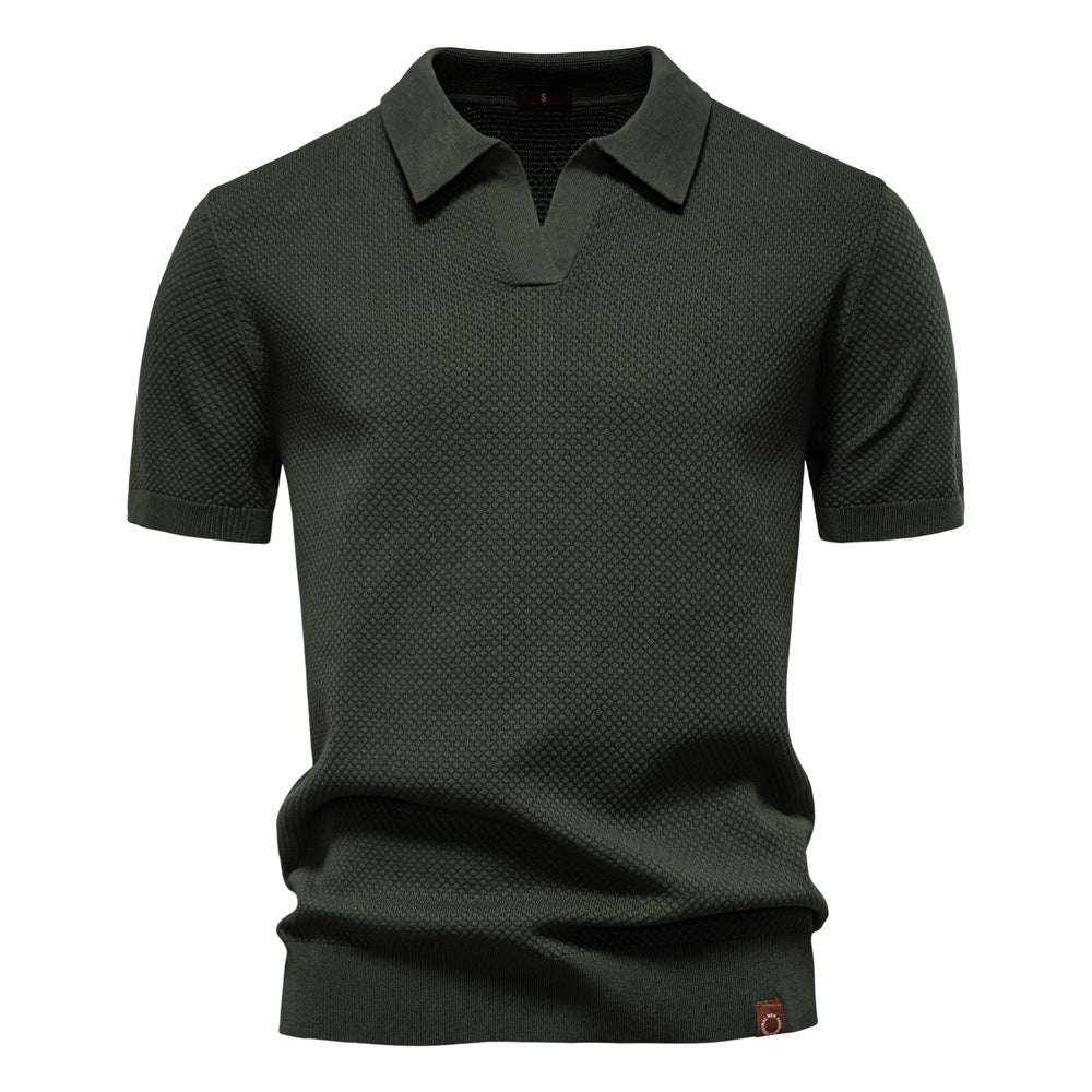 Antonio | Polo texturizado de cuello abierto
