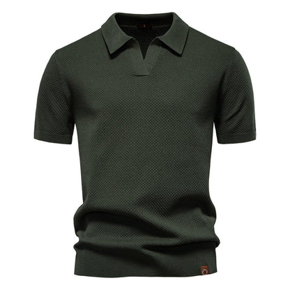 Antonio | Polo texturizado de cuello abierto