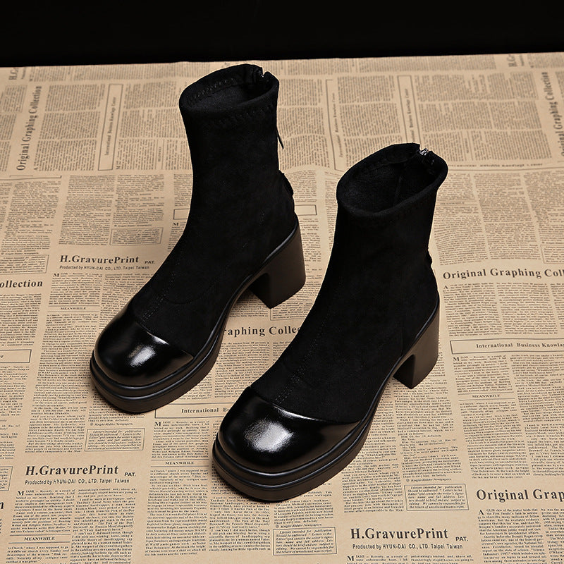Malena | Botas de ante con tacón