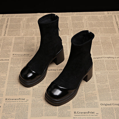 Malena | Botas de ante con tacón