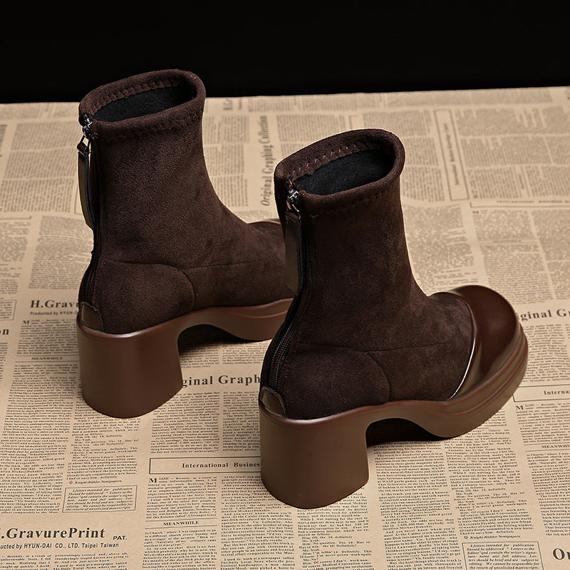 Malena | Botas de ante con tacón