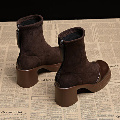 Malena | Botas de ante con tacón